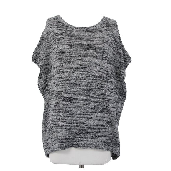 Pure Jill Top $79 Sz S Black White Hi Lo Linen Cotton Top - Picture 1 of 16